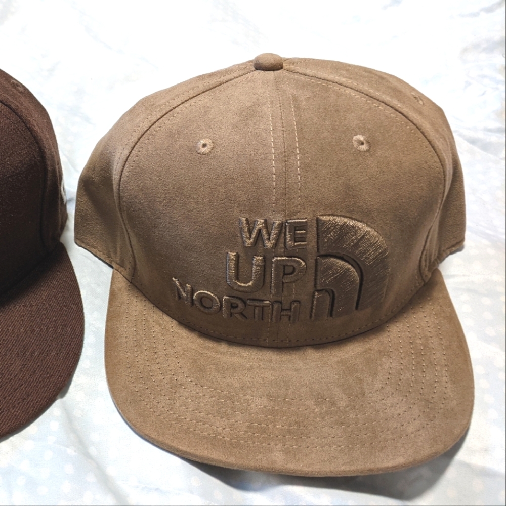 🇨🇦We Up North Brown faux suede Cap